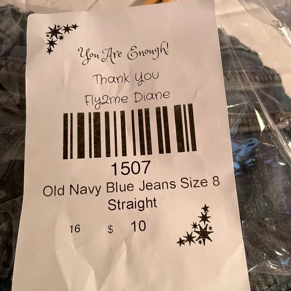 SKU 1507 Old Navy Child Size 8 Straight Blue Jeans Built In Flex Medium Wash